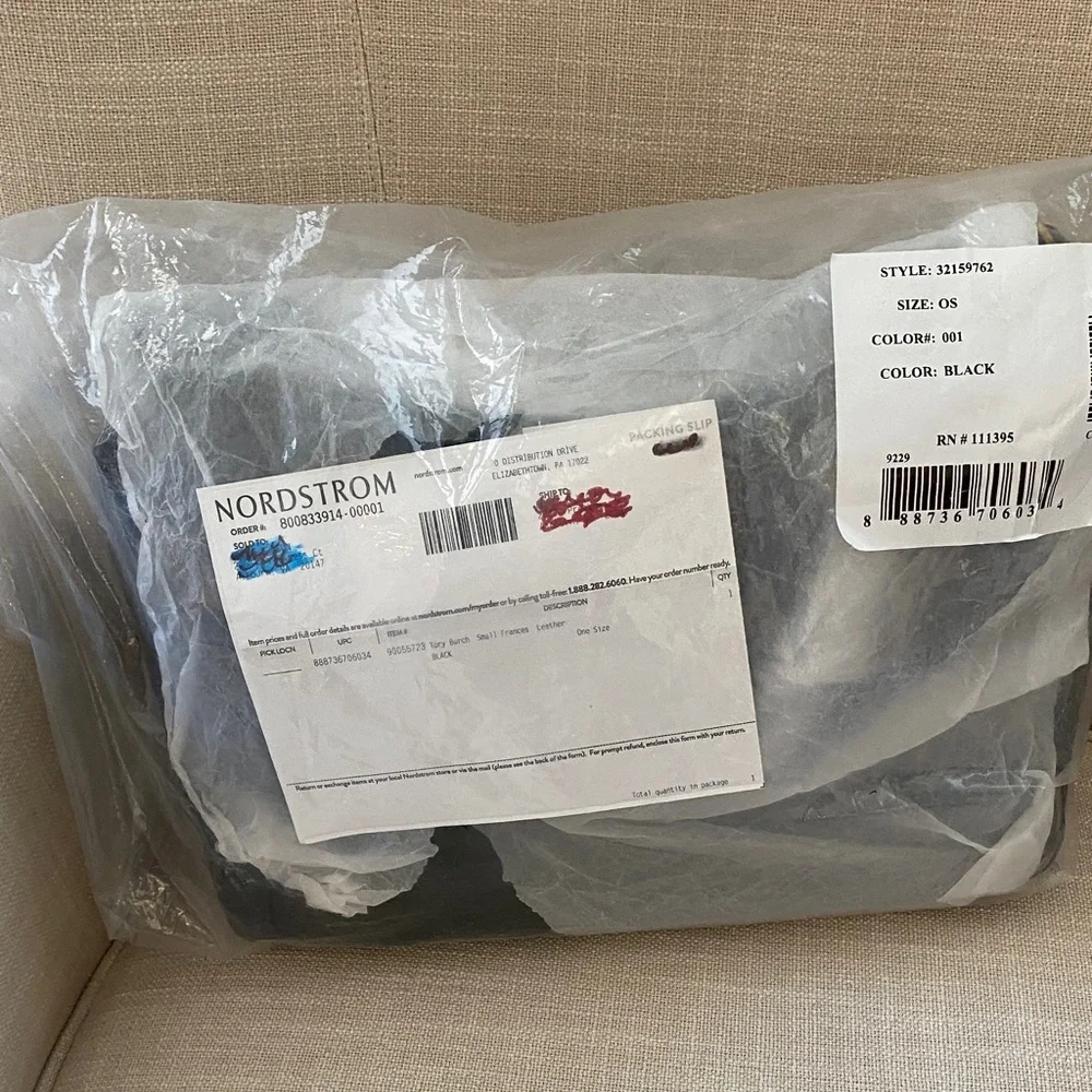 Tory Burch Black Leather Small Frances Satchel with Crossbody Strap NWT - Picture 8 of 8